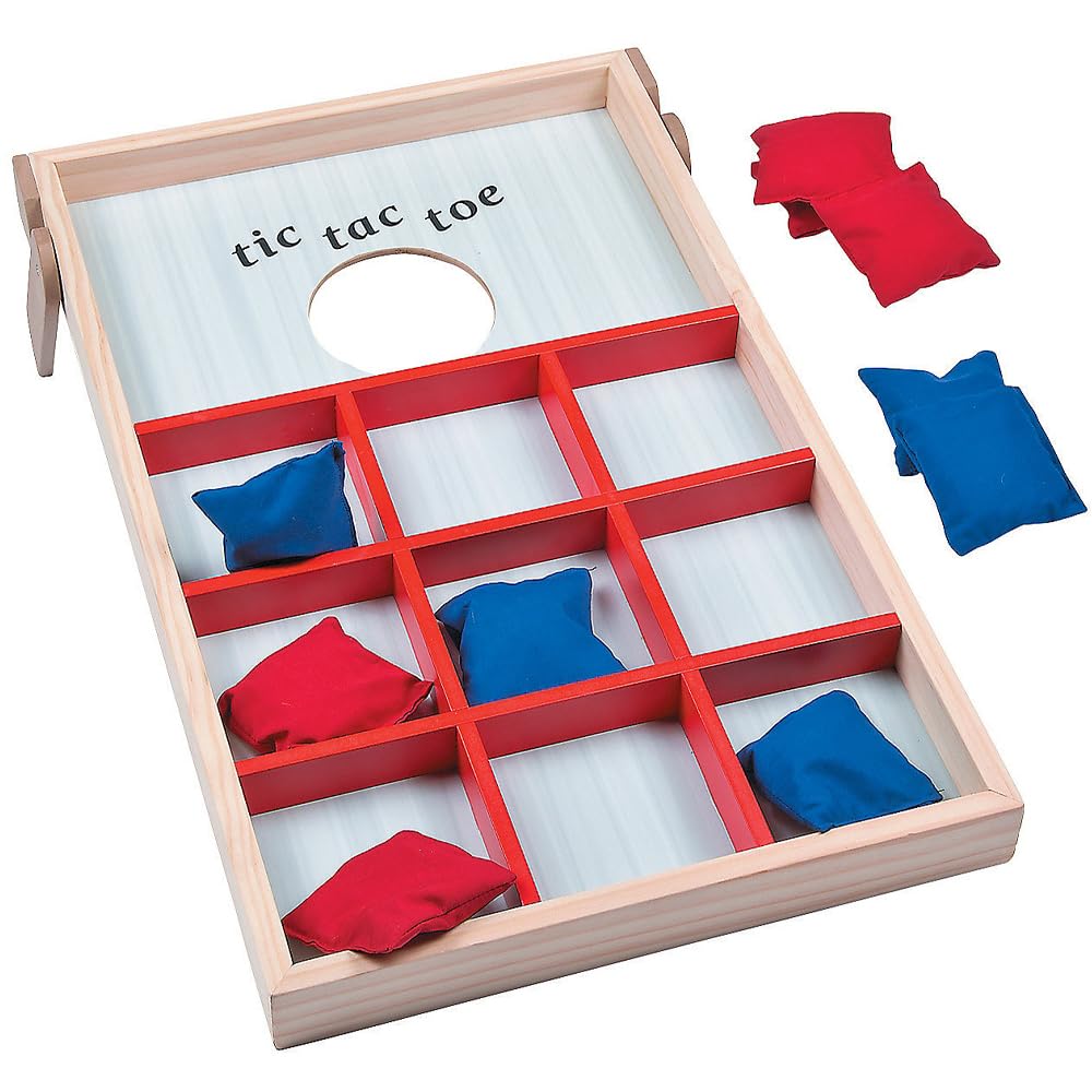 Amazon.com: Cornhole and Tic Tac Toe 2 in 1 Game - Sturdy Wood